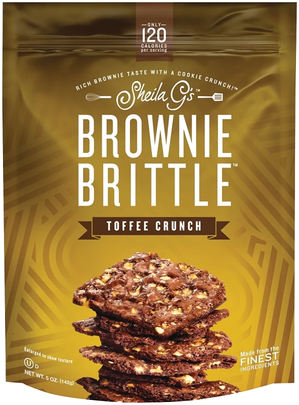 Toffee Crunch Brownie Brittle Snack, 5 Ounce Package
