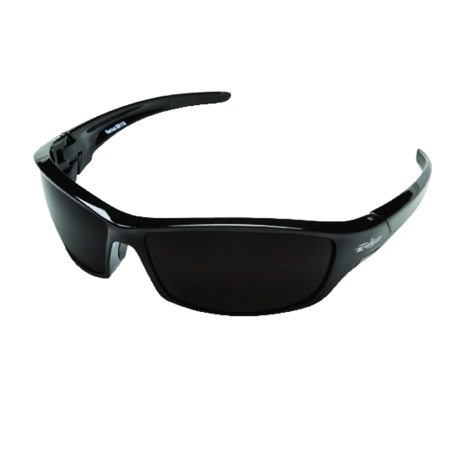 Reclus Gloss Black Frame Safety Glasses With Smoke Lenses Sr116