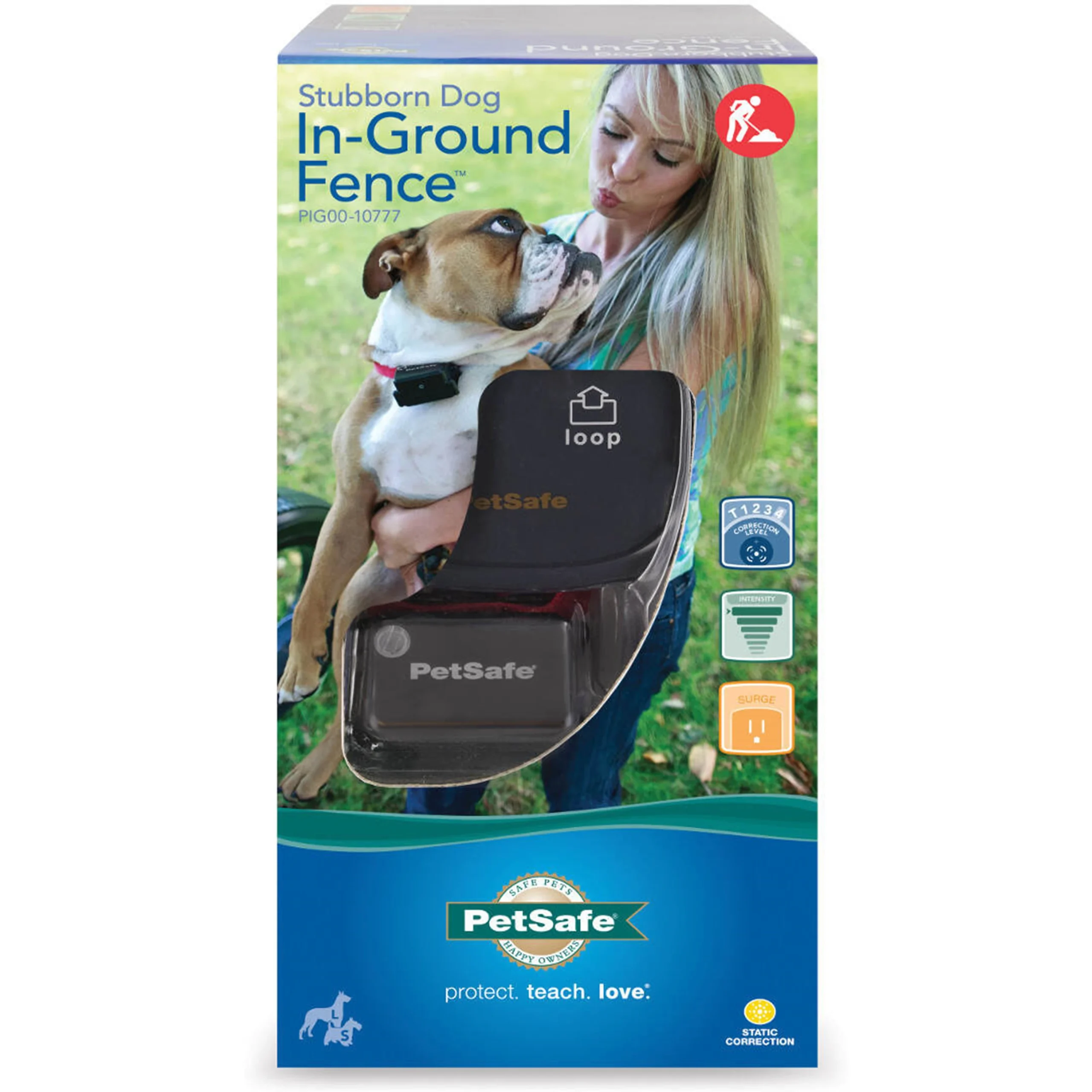 In-ground Stubborn Dog Fence Kit With Transmitter, Collar, And Installation Accessories