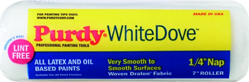White Dove Dralon 1/4 In. X 7 In. W Regular Paint Roller Cover 1 Pk