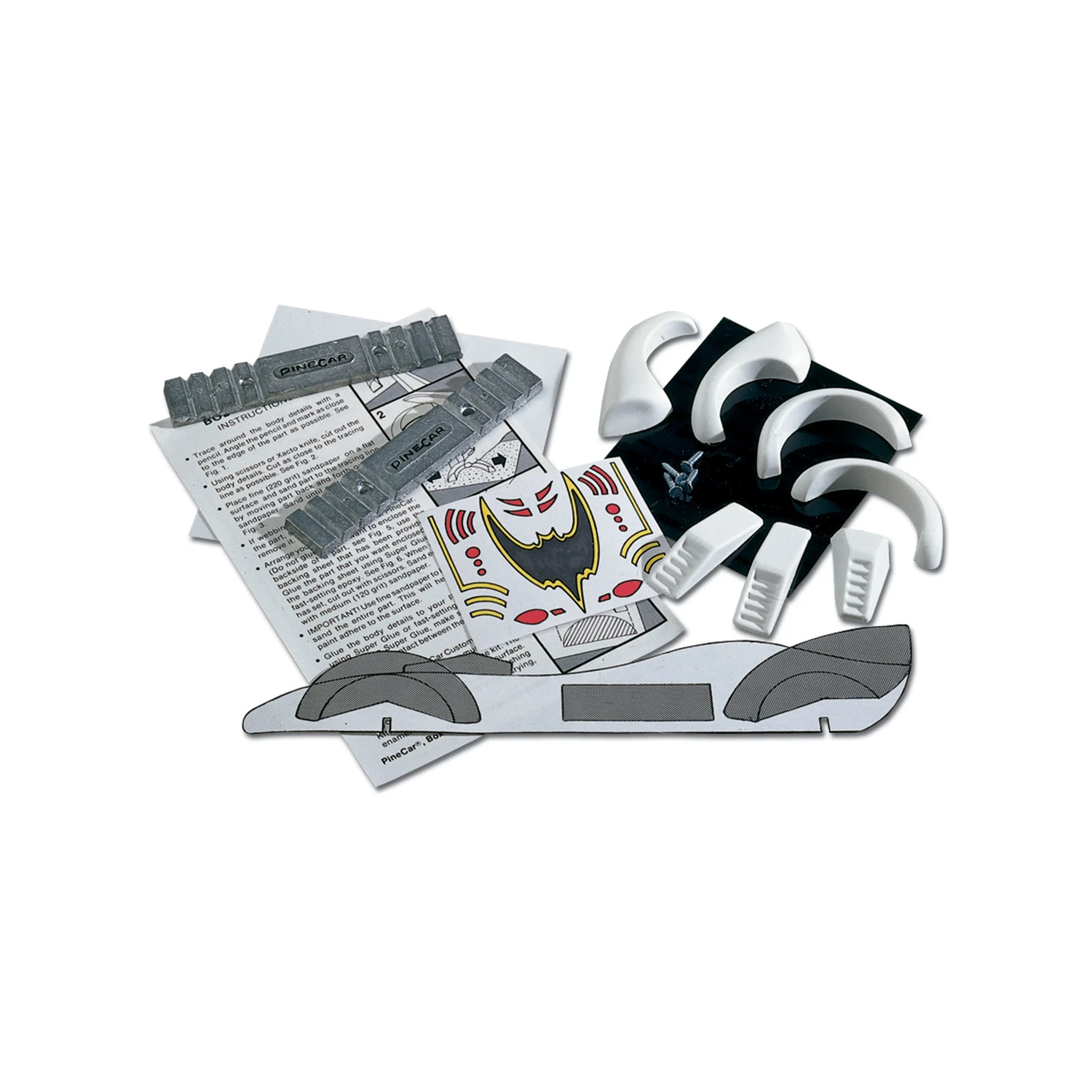 Batcar Designer Kit - 10 Piece Model Car Building Set