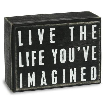 Life You've Imagined Box Sign Wood Sign - 4 X 3 Inches