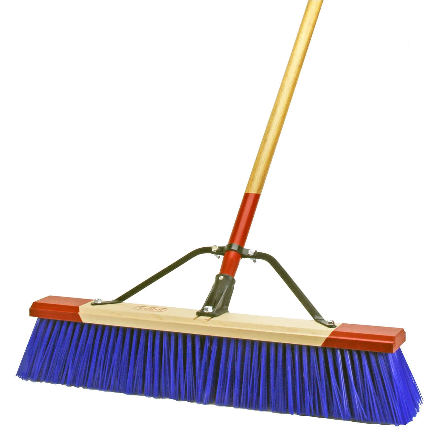 Heavy Debris Push Broom For Rough Surfaces, 24 Inch Wide Bristle Head