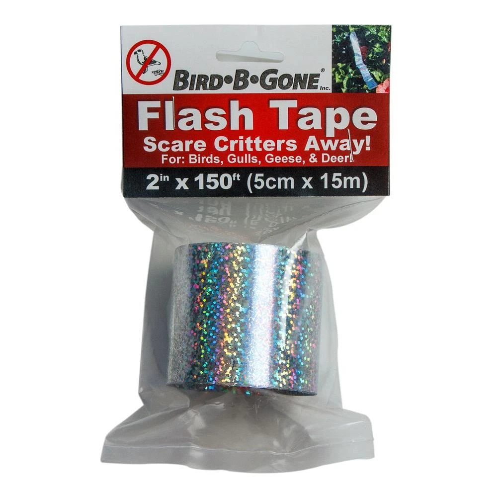 Flash Tape Bird Repellent, 2 Inch By 150 Feet Roll