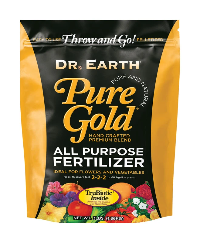 Pure Gold All Purpose Fertilizer 3 Pound Bag For General Garden Use