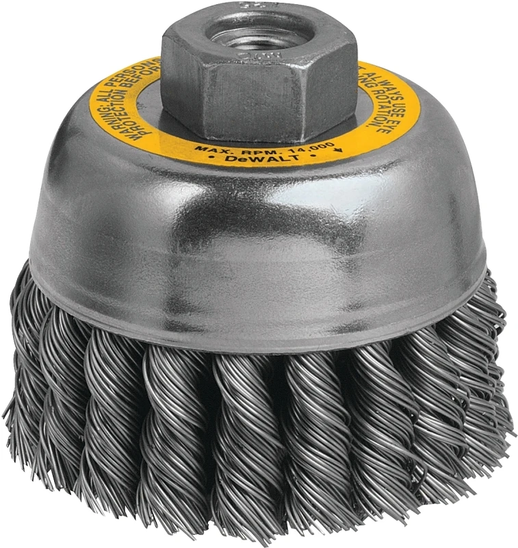 3-inch Carbon Steel Knotted Wire Cup Brush For Angle Grinders