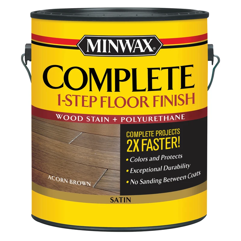 Complete One Step Floor Finish Acorn Brown Satin Finish Gallon
