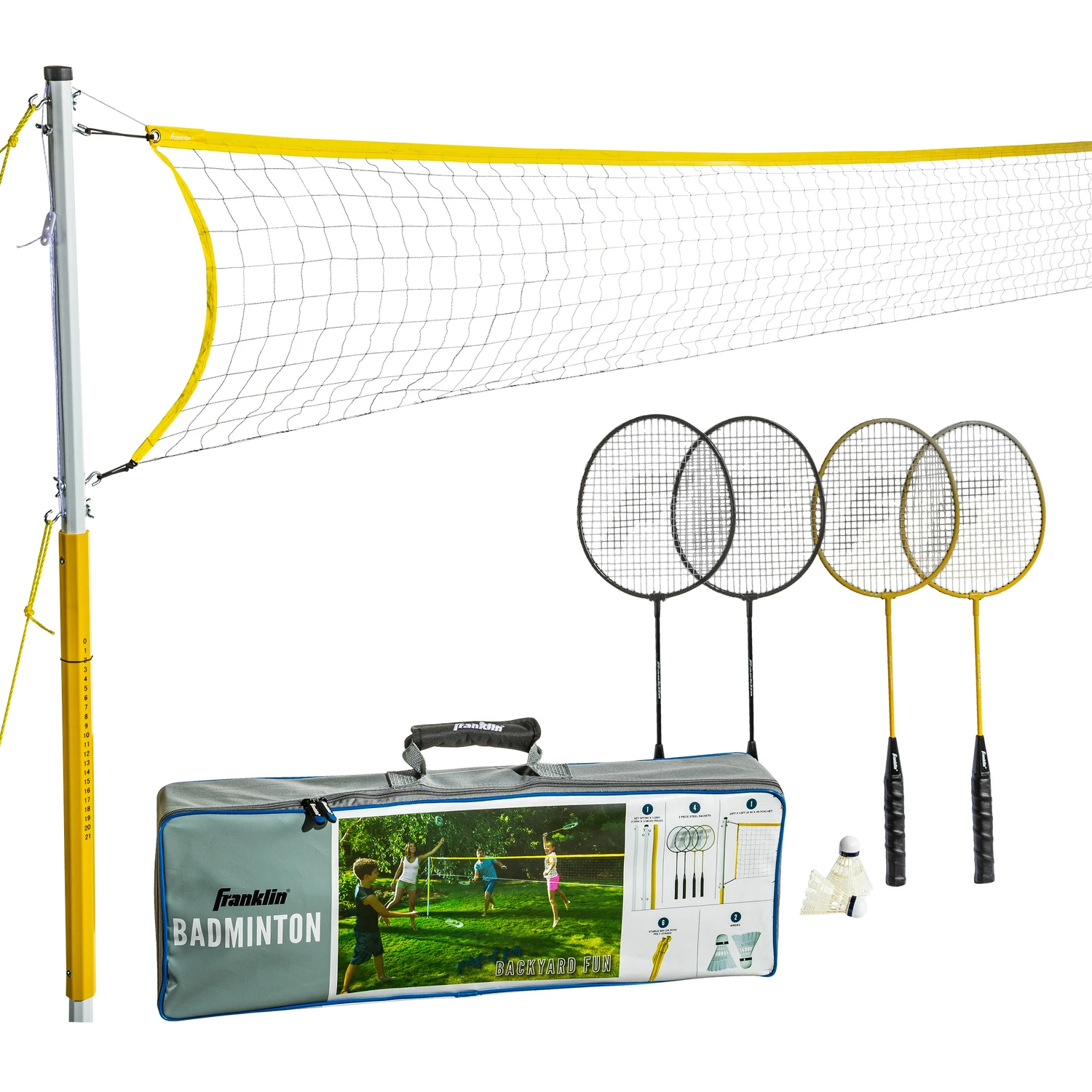 Advanced Series Badminton Set With Rackets, Shuttlecocks, And Net