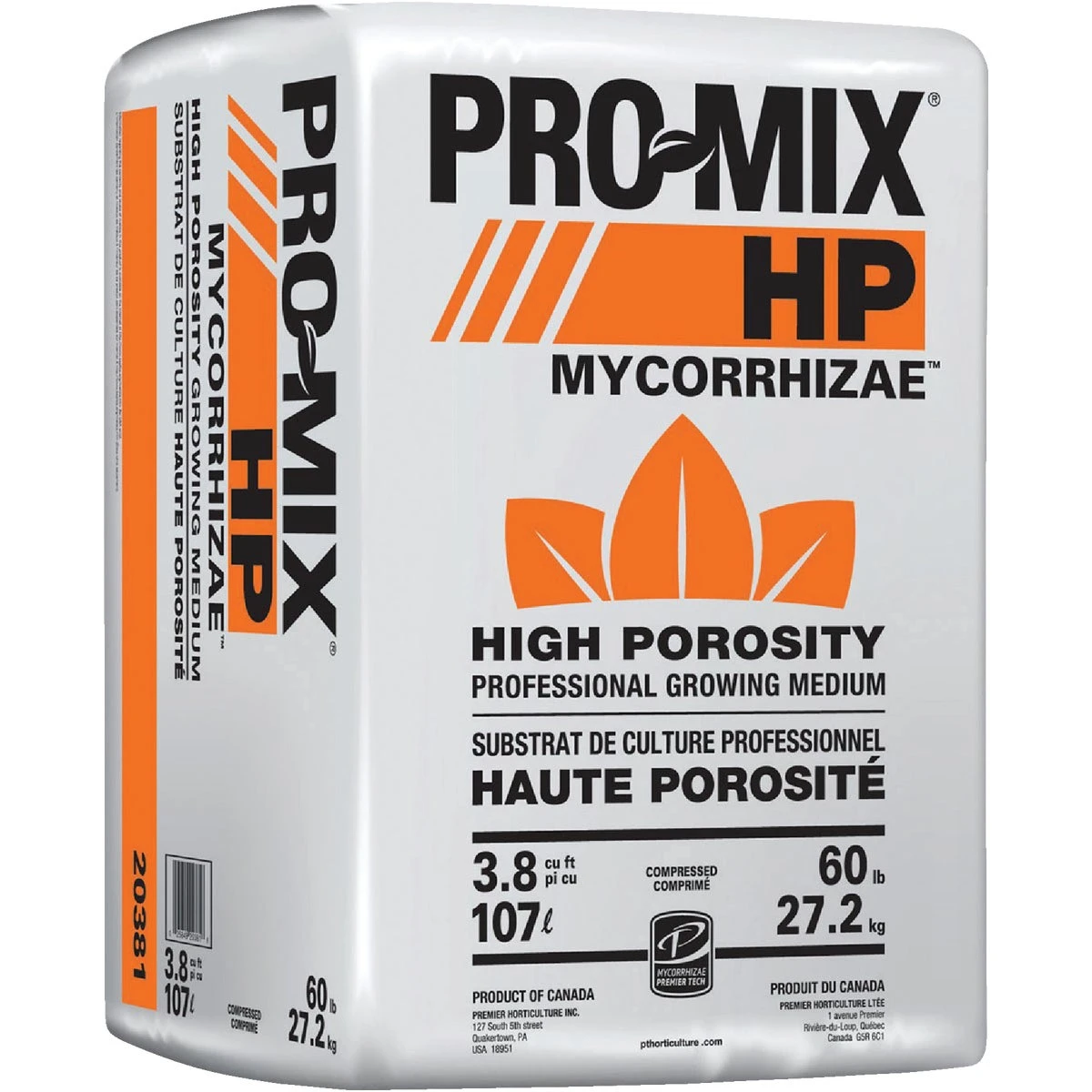 Pro Mix High Porosity Compressed Bale With Mycorrhizae And Biofungicide, 3.8 Cubic Feet