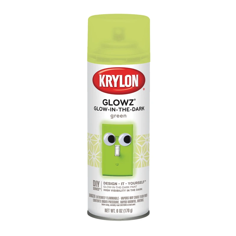 Glowz Green Glow-in-the-dark Spray Paint 6 Oz - Uv Resistant, Indoor/outdoor Use