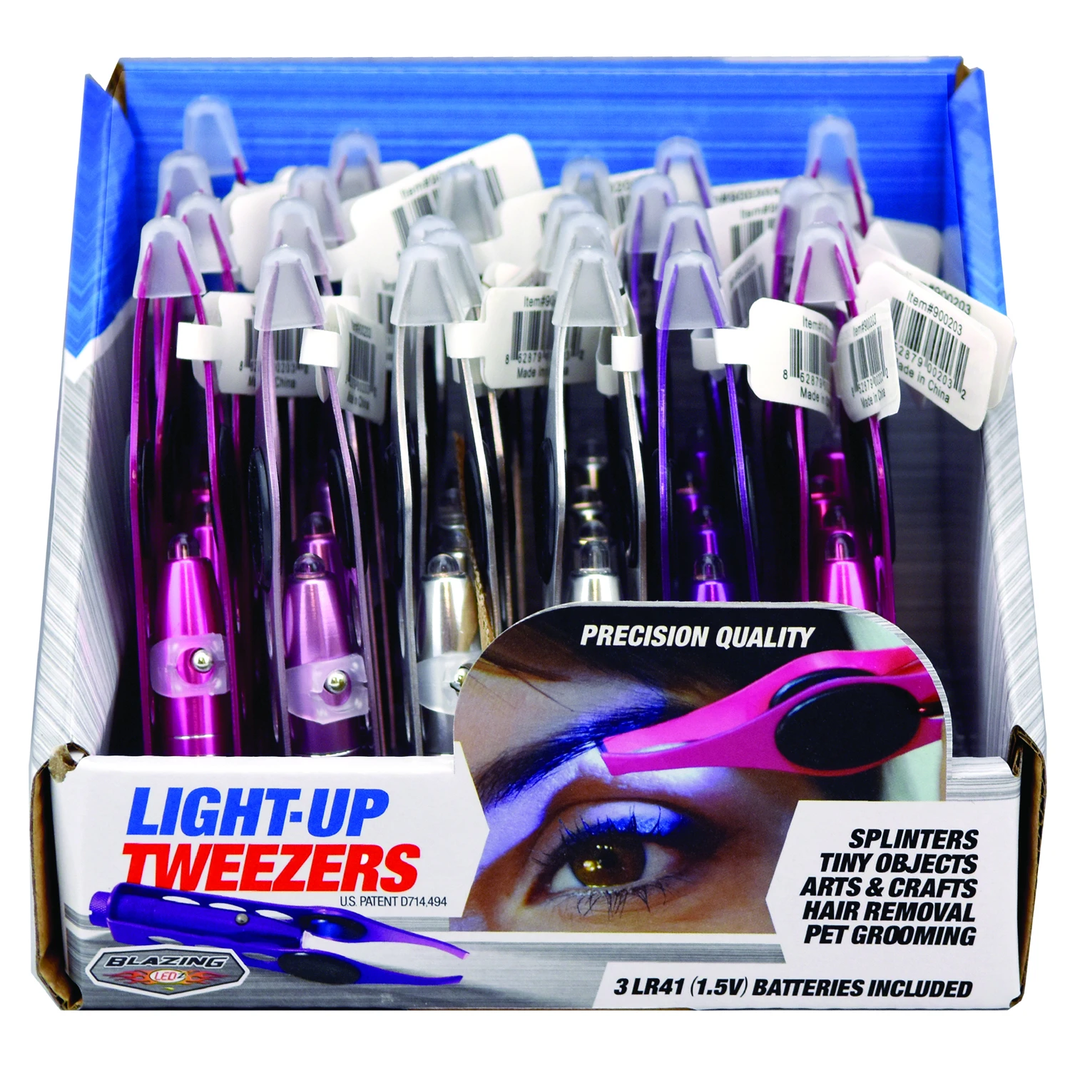 Light Up Led Tweezers, Assorted Colors