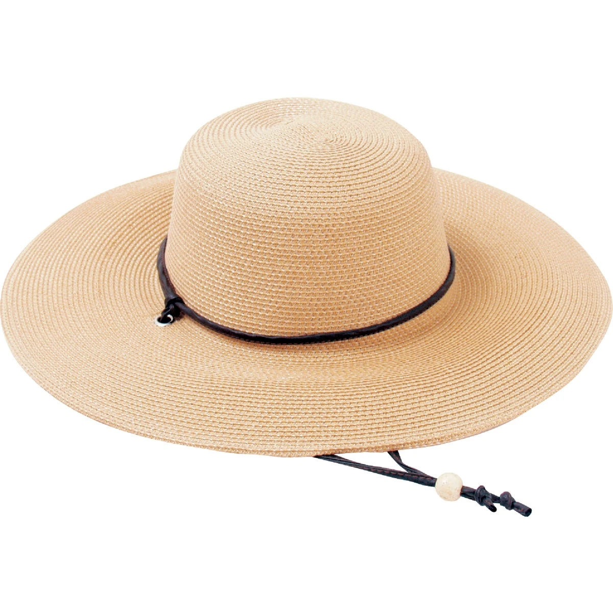 Wide Brim Braided Hat In Light Brown Color