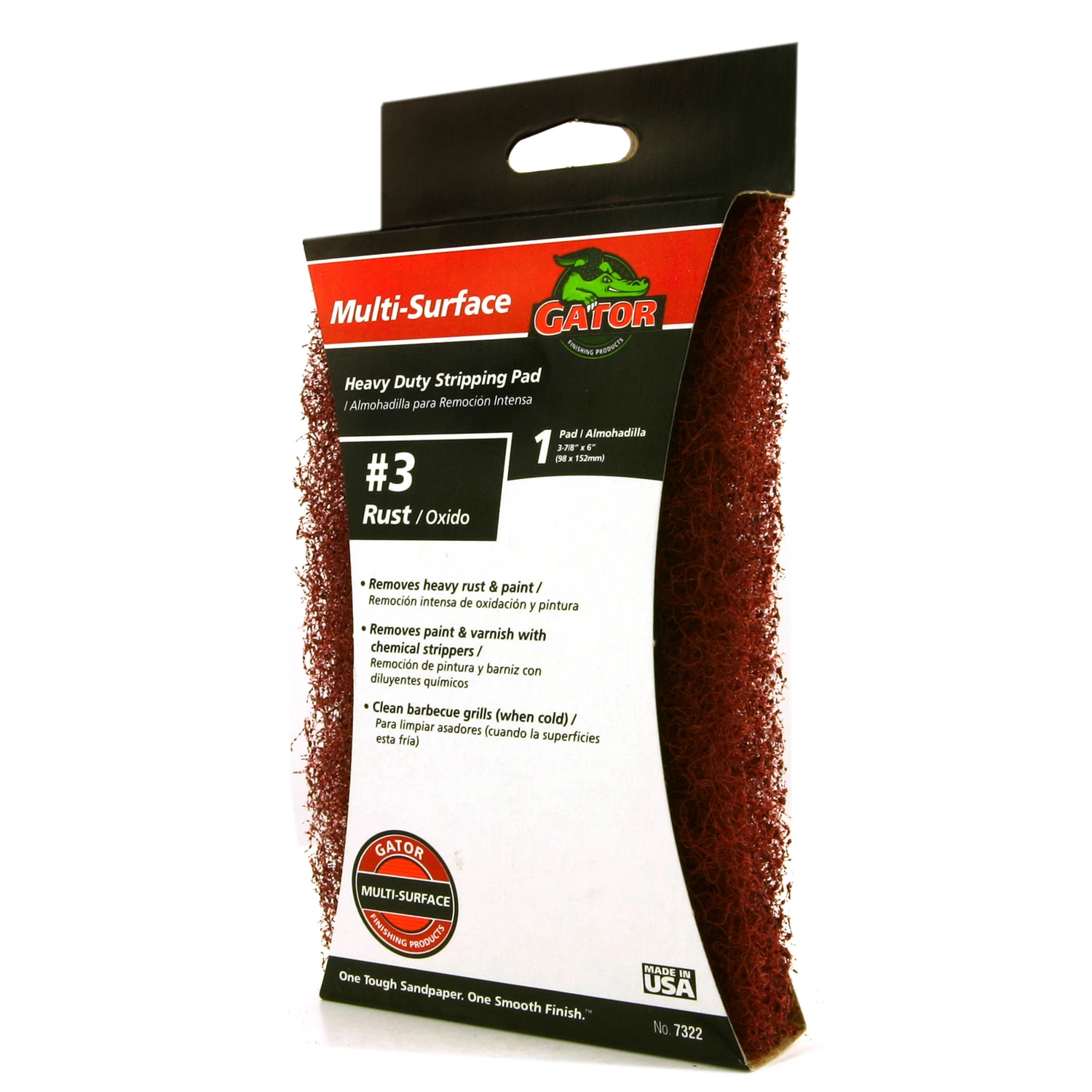 Synthetic Steel Wool Heavy Stripping Pad 3.875 By 6 Inches