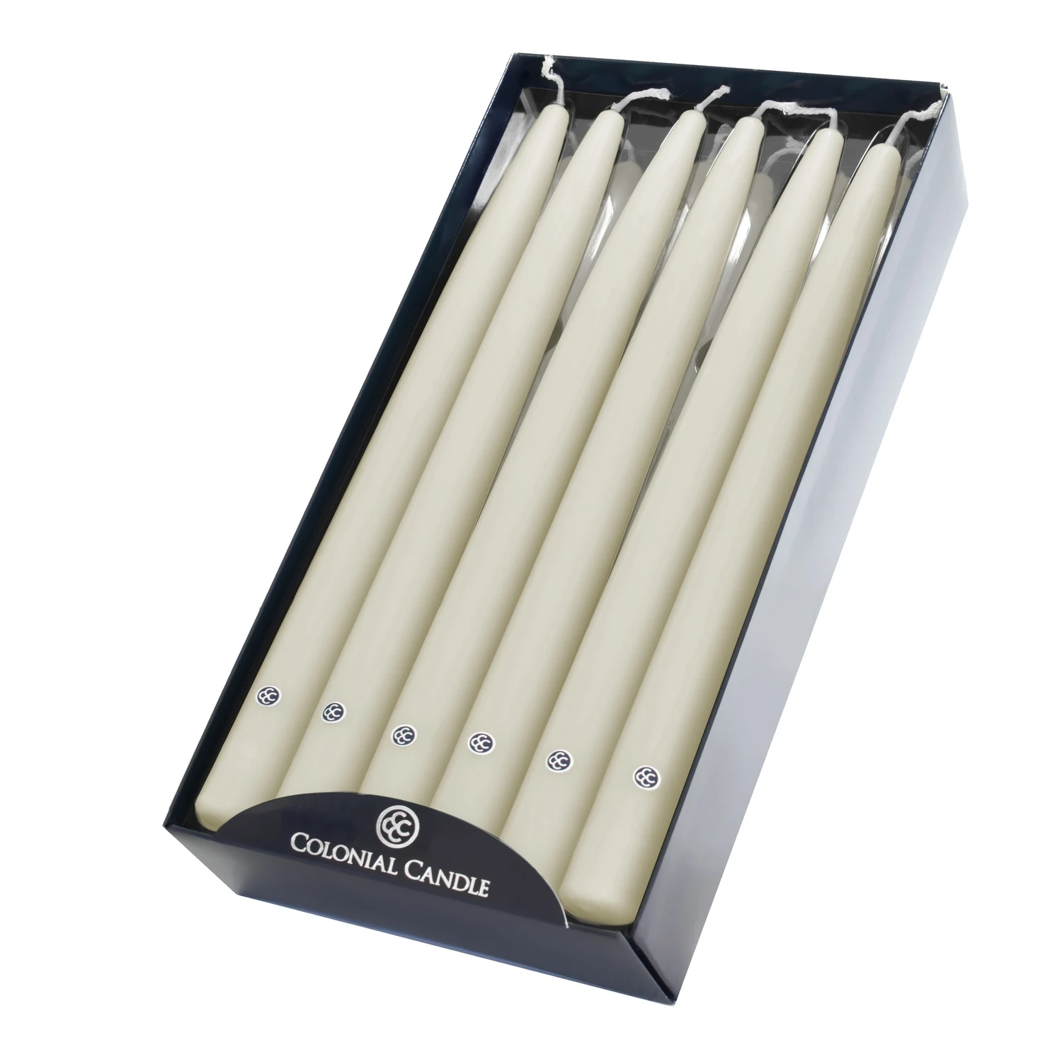 Ivory Taper Candles, 12 Inches, Pack Of 12