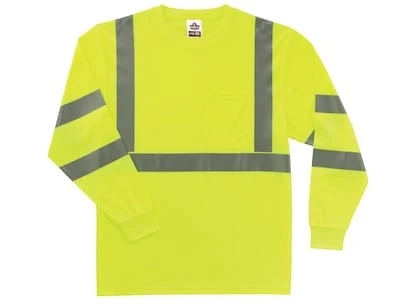 Glowear 8391 Class 3 Hi-visibility Long Sleeve T-shirt, Lime, X-large