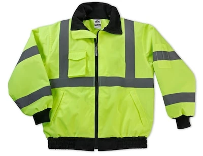 Glowear 8379 Class 3 Hi-visibility Economy Bomber Jacket, Lime, 3xl