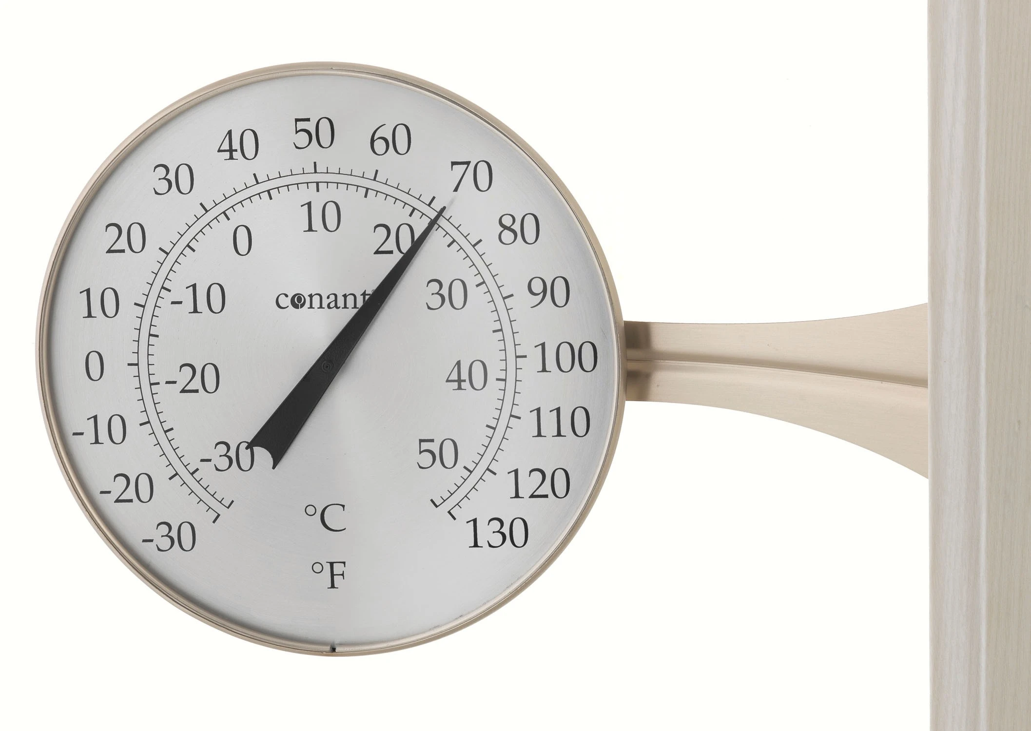 T10sn Large Dial Thermometer In Satin Nickel Finish