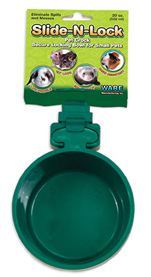 Slide-n-lock Pet Food Feeding Crock