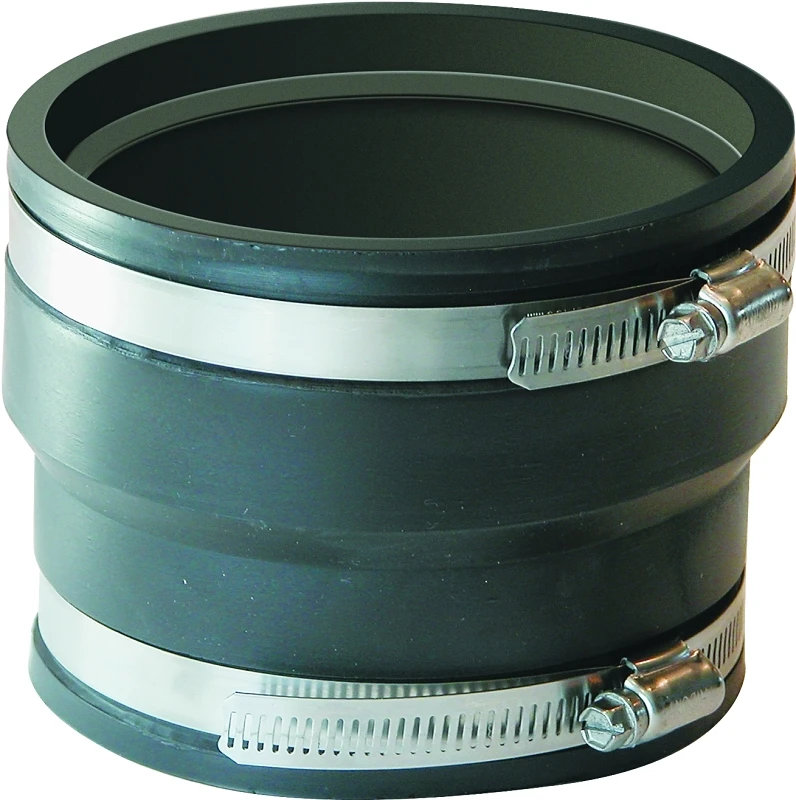 Flexible Coupling, Corrugated Ads To Pvc Pipe, 4 X 4 In.