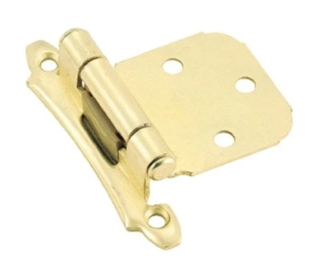 2-pack 1-1/2-in X 1-1/2-in Polished Brass Surface Self-closing Cabinet Hinge