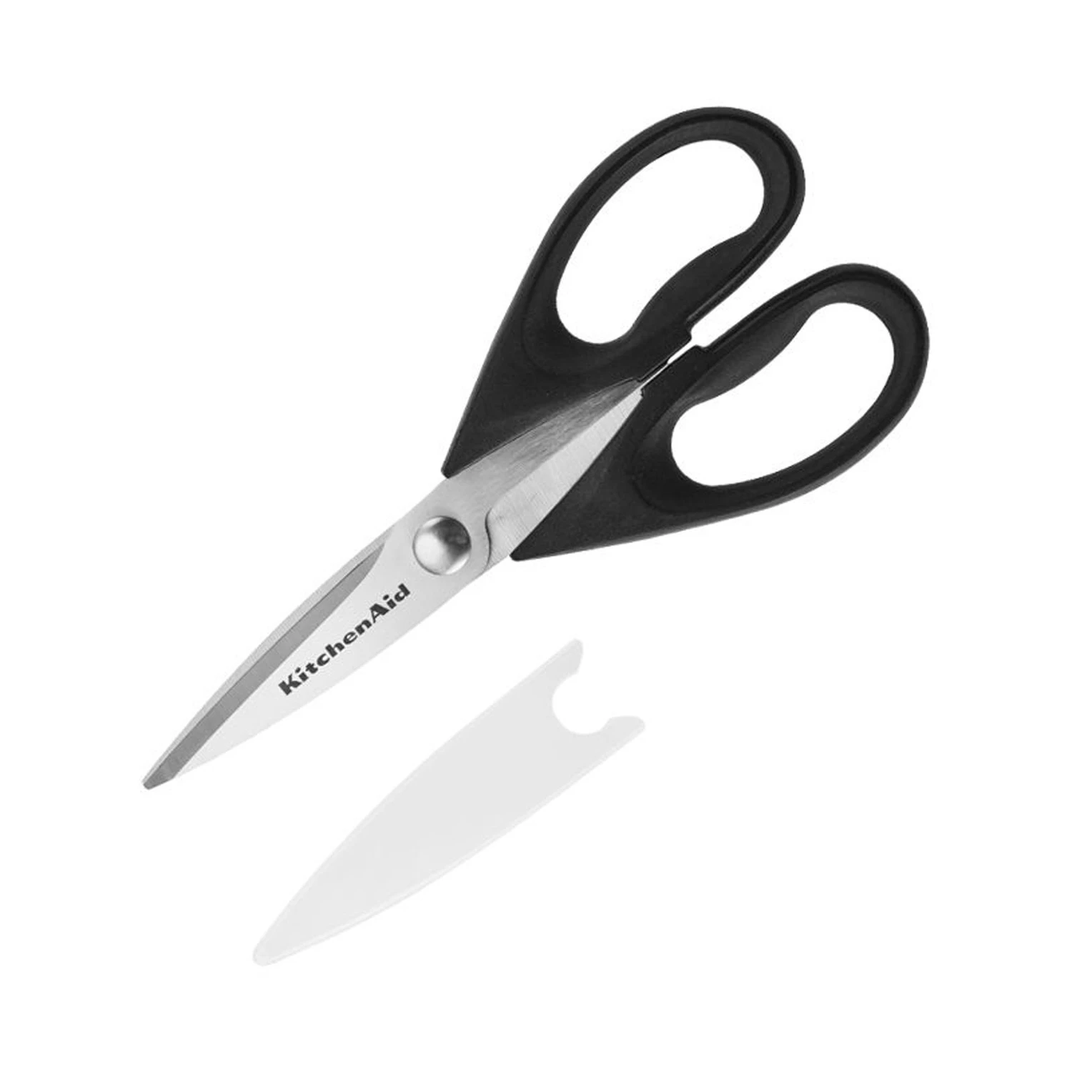 Black And Stainless Steel Shears With Ergonomic Handle For Precision Cutting