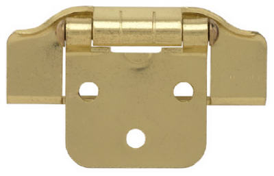 1/2-in. Brass Overlay Hinges, 2-pk.