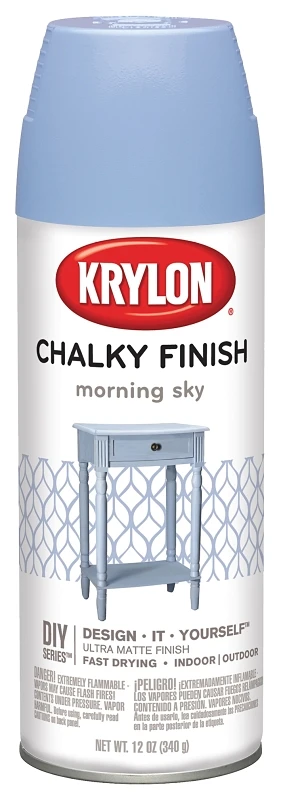 Chalky Finish Spray Paint, Morning Sky, 12 Ounce Can