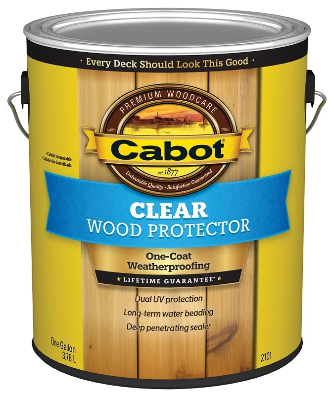 Clear Wood Protector, 1 Gallon, Transparent Wood Sealant For Exterior And Interior Use