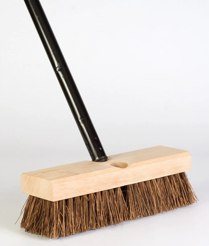 Palmyra 10 In. Deck Scrub Brush With 48 In. Handle