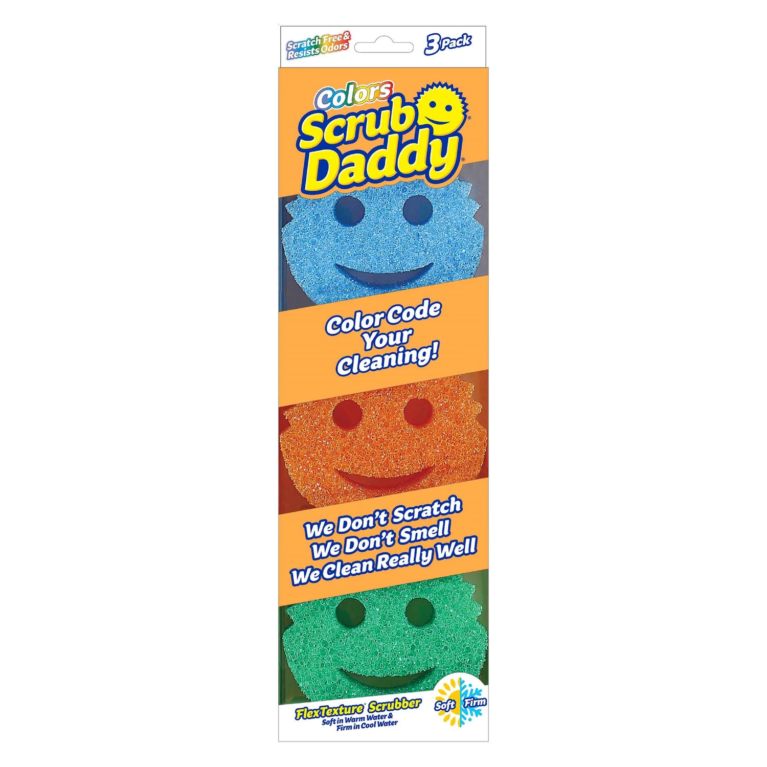 Sponges, Assorted Colors, 3-pk.