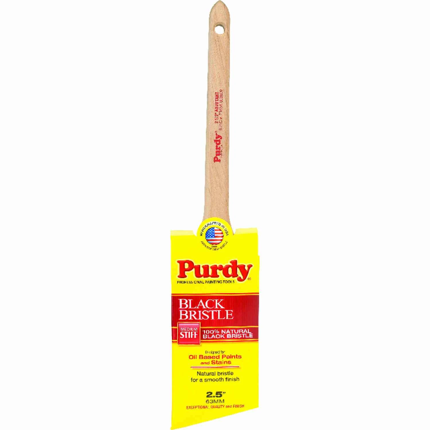2.5 Inch Angular Sash And Trim Paint Brush With Black Bristles
