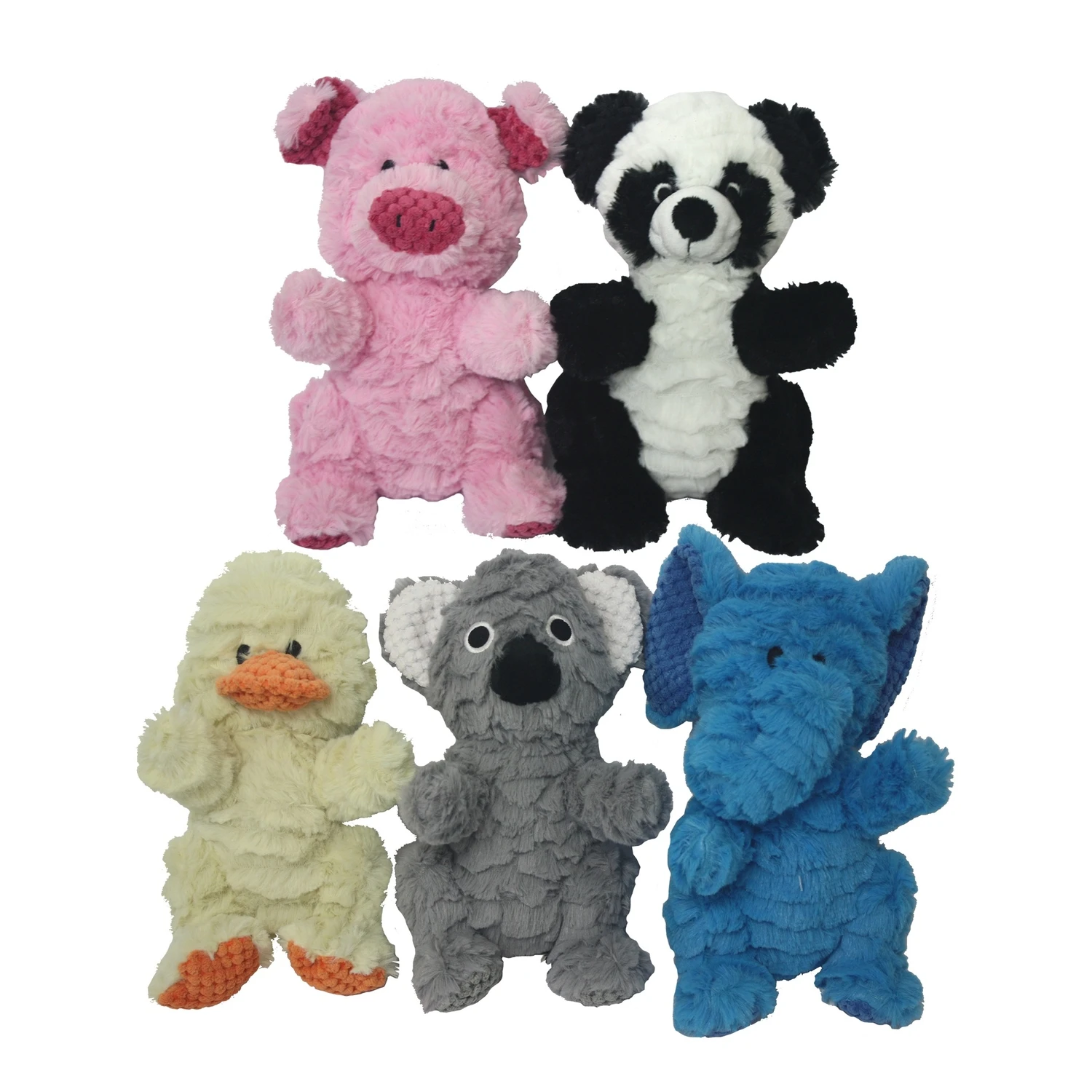 Plush Wrinkleez Squeaky Dog Toy Assorted Colors 9 Inch