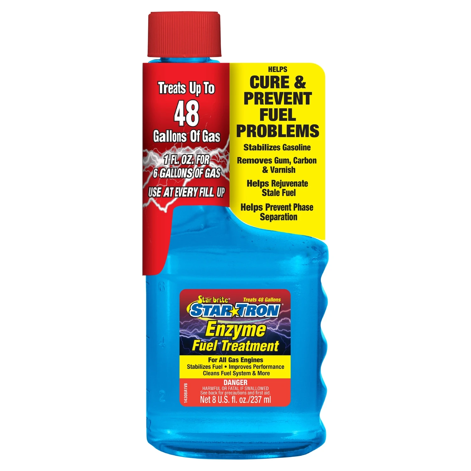 Enzyme Gasoline Additive 8 Ounce Bottle For Fuel System Cleaning And Performance Enhancement