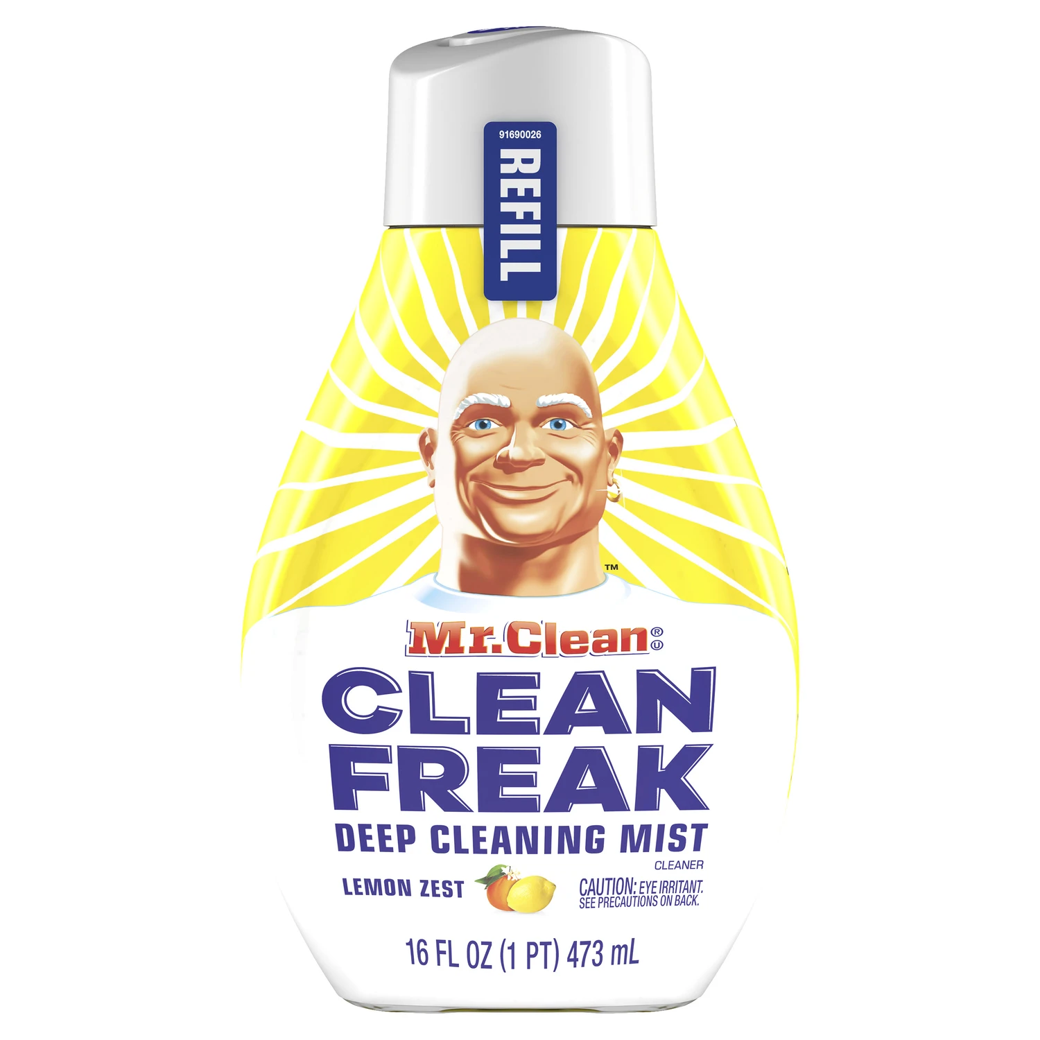 Clean Freak Deep Cleaning Multi Surface Mist Sprayer Refill, Lemon, 16 Oz.