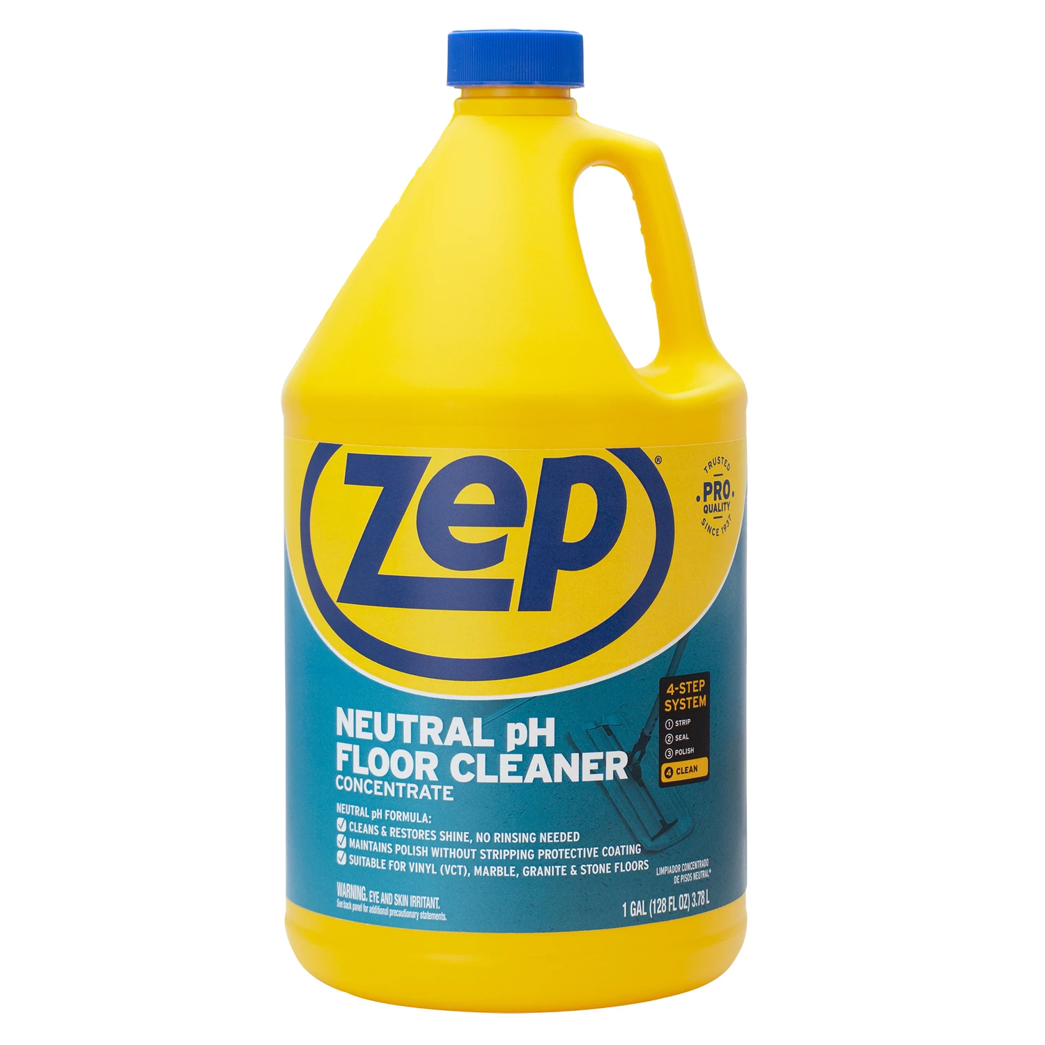 Neutral Ph Floor Cleaner Concentrate, 1 Gallon Bottle, Suitable For Multiple Floor Types