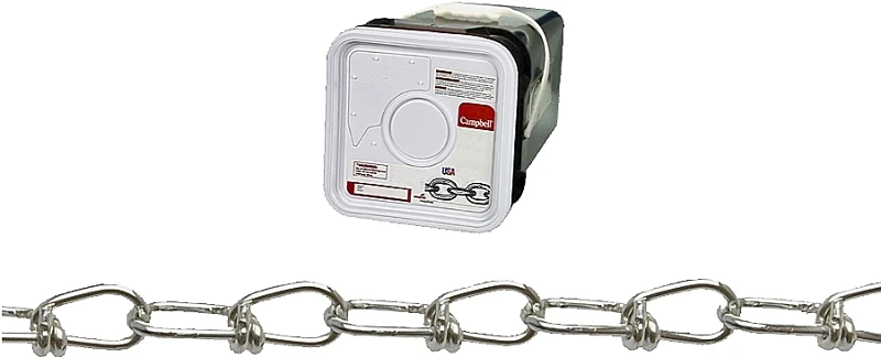 #2/0 275 Ft. Zinc-plated Low-carbon Steel Double Loop Chain Sold By Foot