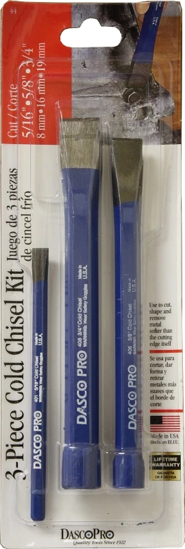 3-piece Heat-treated Cold Chisel Set