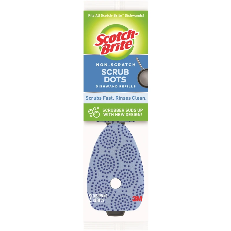 Scrub Dots Non-scratch Dish Wand Refills, 2-pk.