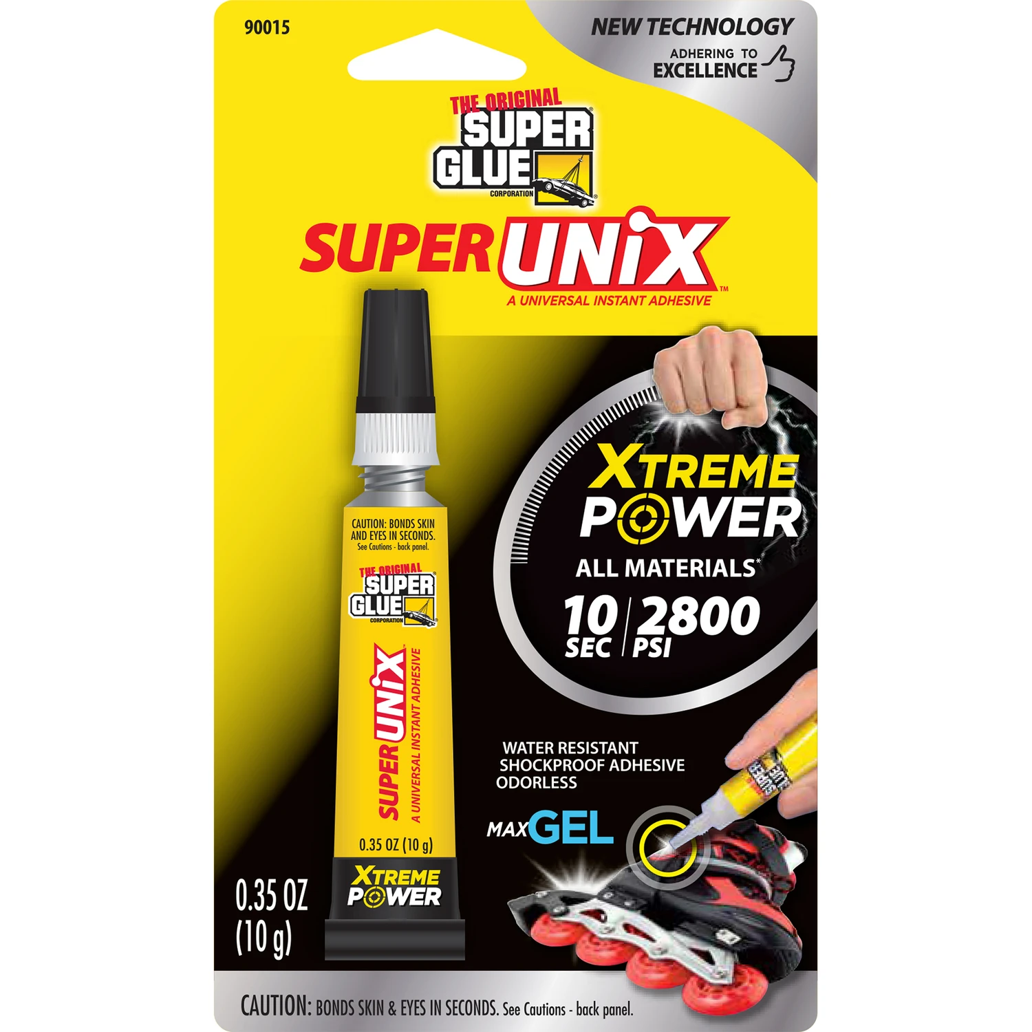 Super Glue Superunix Gel Instant Adhesive, 0.35 Ounce Tube, 10 Grams