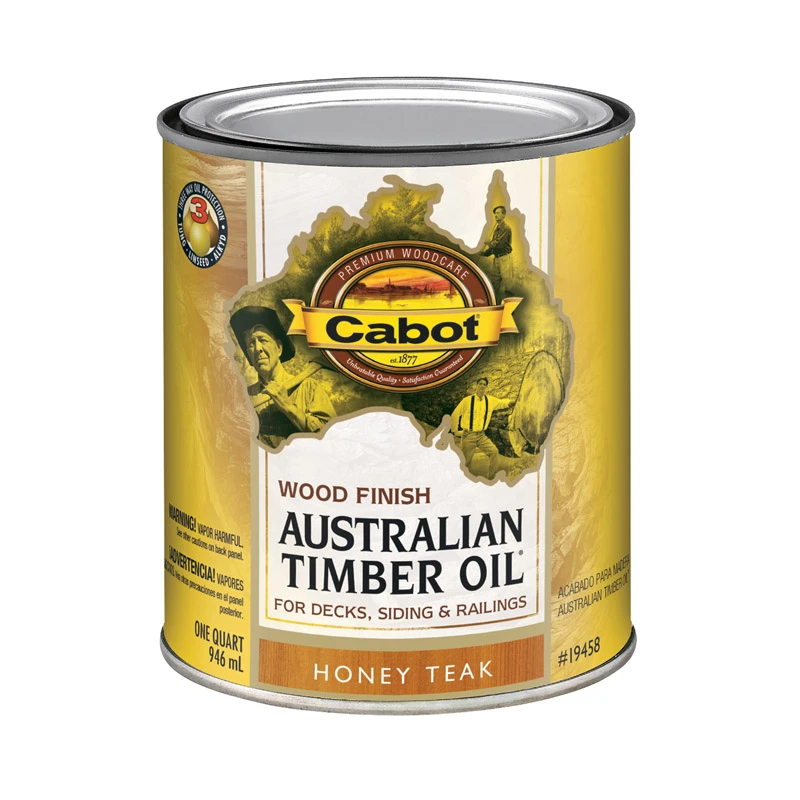 Australian Timber Oil Wood Stain And Finish, Honey Teak, One Quart