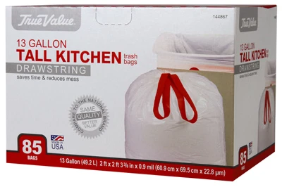 Tall Kitchen Trash Bags, Drawstring, 13 Gallons, 85-ct.