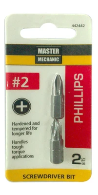 #2 Phillips Insert Bit Tip, 2 Pack