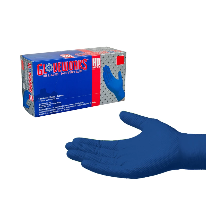 Nitrile Gloves, Heavy-duty, Royal Blue, Medium, 100-ct.