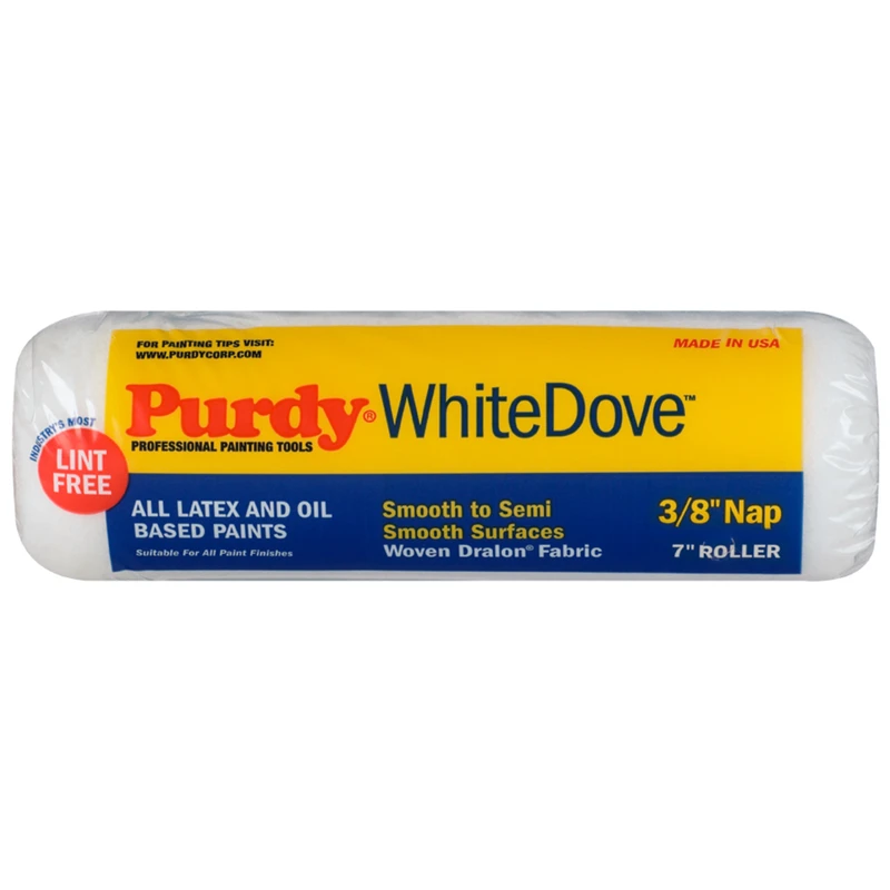 Paint Roller Cover, White Dove, 7 X 3/8 In. Nap