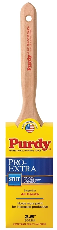 Pro-extra Elasco 2-1/2 In. Flat Trim Paint Brush With Stainless Steel Ferrule