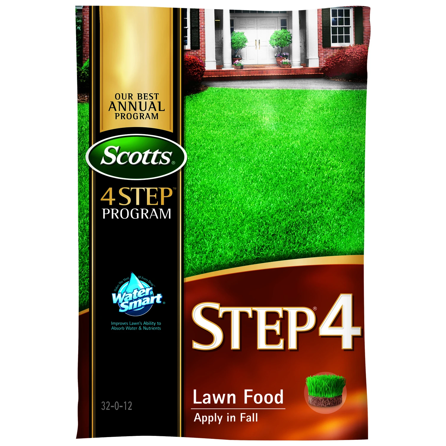 Step 4 Fall Lawn Food Fertilizer, 37.84 Pounds, Covers 15,000 Square Feet