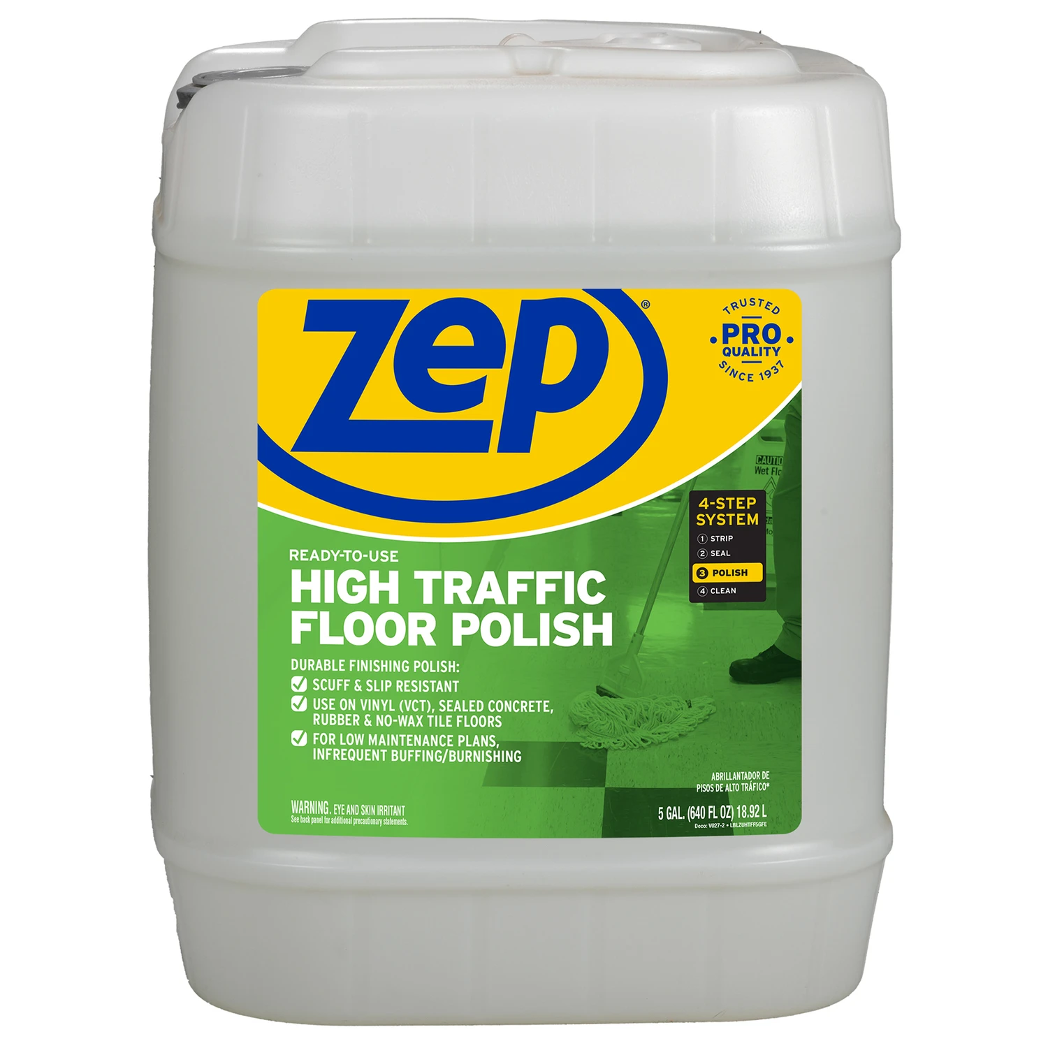 High-traffic Floor Finish Concentrate, 5 Gallon Container