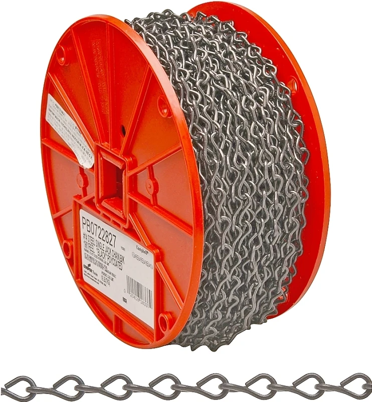 #14 190 Ft. Black Poly-coated Low-carbon Steel Coil Chain Sold By The Foot