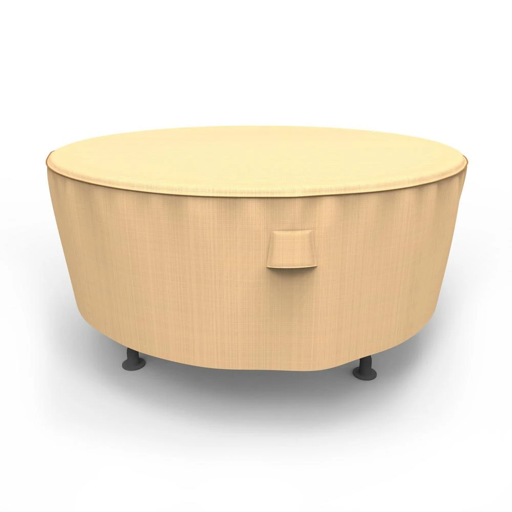 60-inch Round Tan Table Cover For Outdoor And Indoor Use