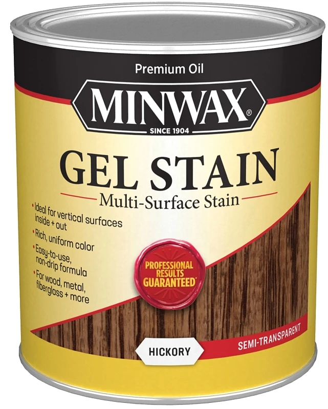 Gel Wood Stain Finish Hickory Color 1 Quart Container